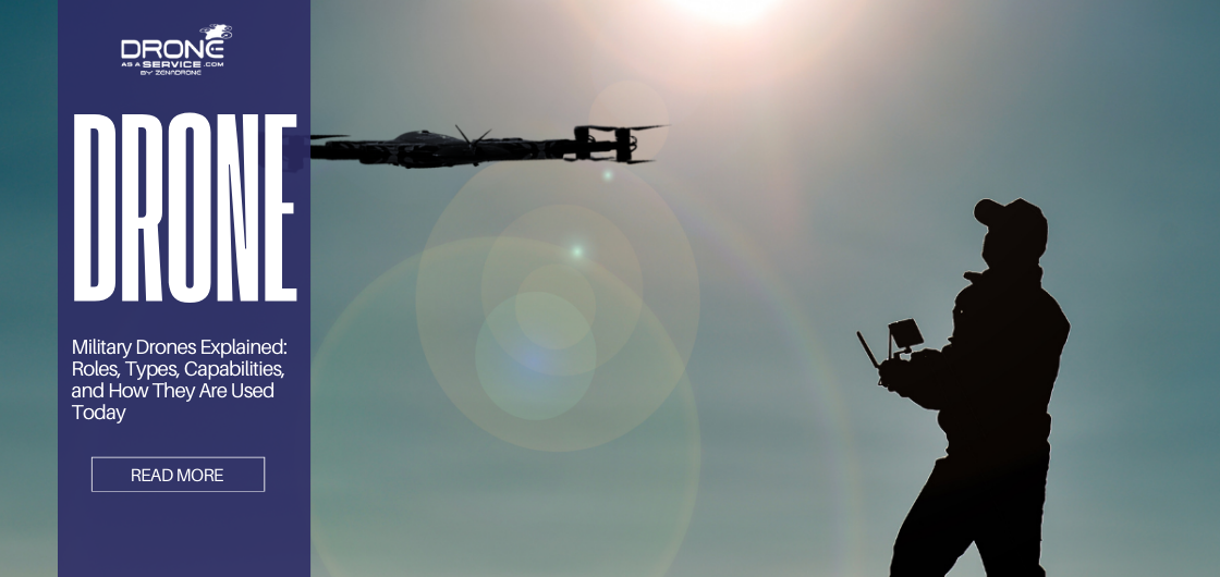 Military drone flying during a modern defense operation